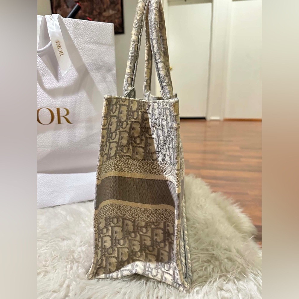 Christian Dior Book Tote Bag in Gray Monogram - Picture 8 of 14
